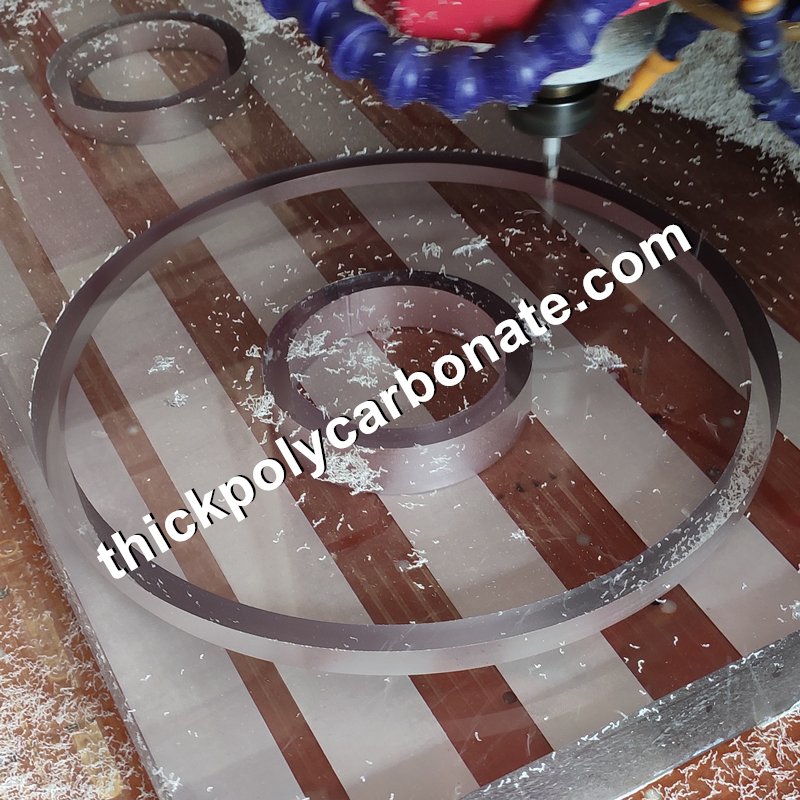 CNC machining of ultra-thick polycarbonate sheet